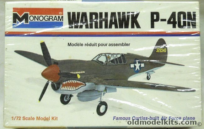 Monogram 1/64 P-40N Curtiss Warhawk - White Box Issue, 6792 plastic model kit